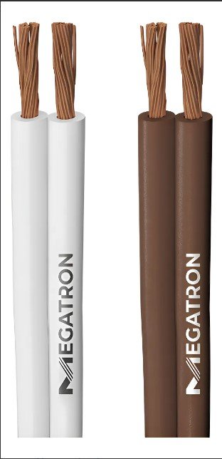 CABO PARALELO 4,00MM BRANCO/MARROM MEGATRON - Imagem 2