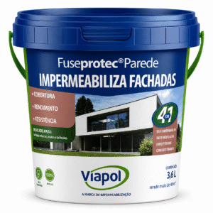 PINTURA IMPERMEABILIZANTE PARA PAREDES E FACHADAS FUSEPROTEC 3,6L VIAPOL