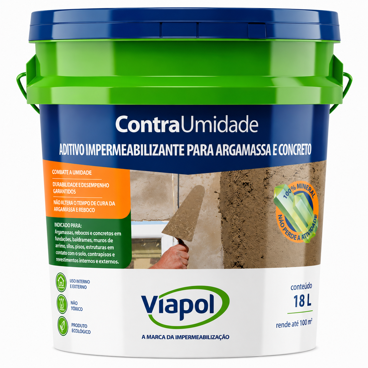 ADITIVO IMPERMEABILIZANTE CONTRA UMIDADE 18L VIAPOL