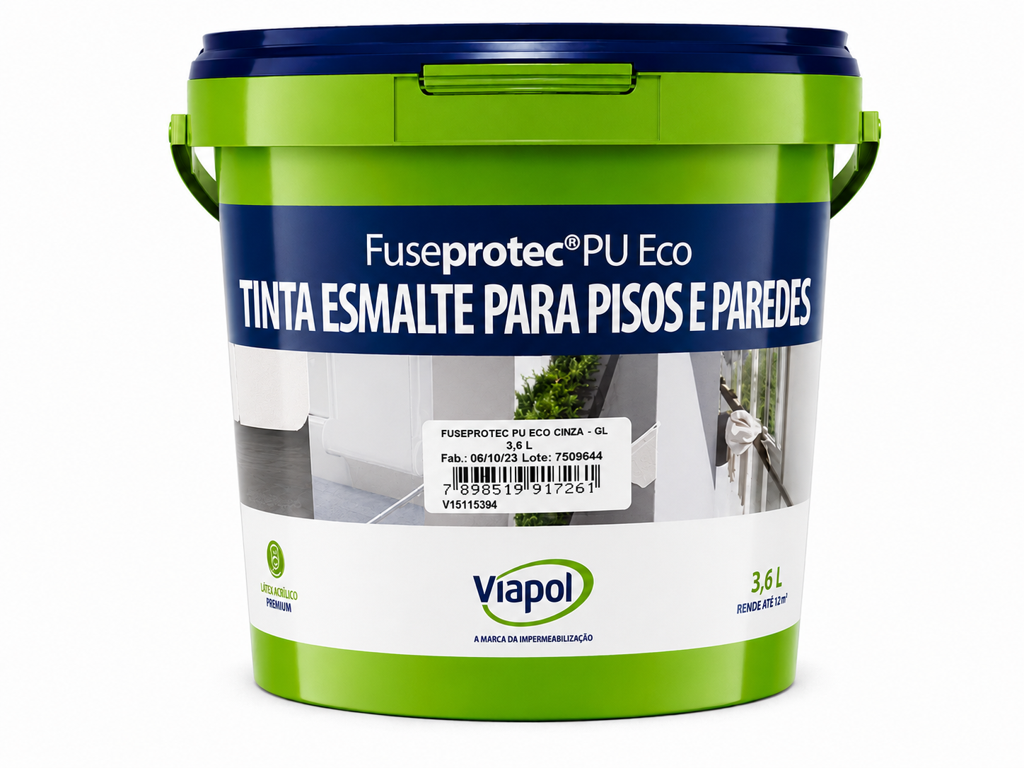 TINTA ESMALTE PARA PISOS E PAREDES FUSEPROTEC PU 3,6L VIAPOL