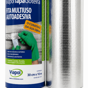 FITA MULTIUSO AUTOADESIVA TAPA GOTEIRA 30CM ALUMINIO VIAPOL
