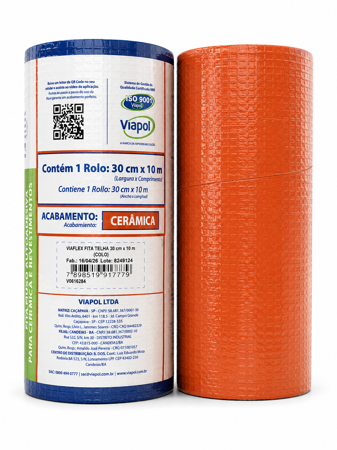 FITA MULTIUSO AUTOADESIVA TAPA GOTEIRA 30CM CERÂMICA VIAPOL