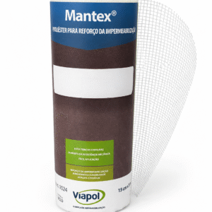 TELA DE POLIÉSTER 15CM X 5M REFORÇO IMPERMEABILIZAÇÃO MANTEX VIAPOL