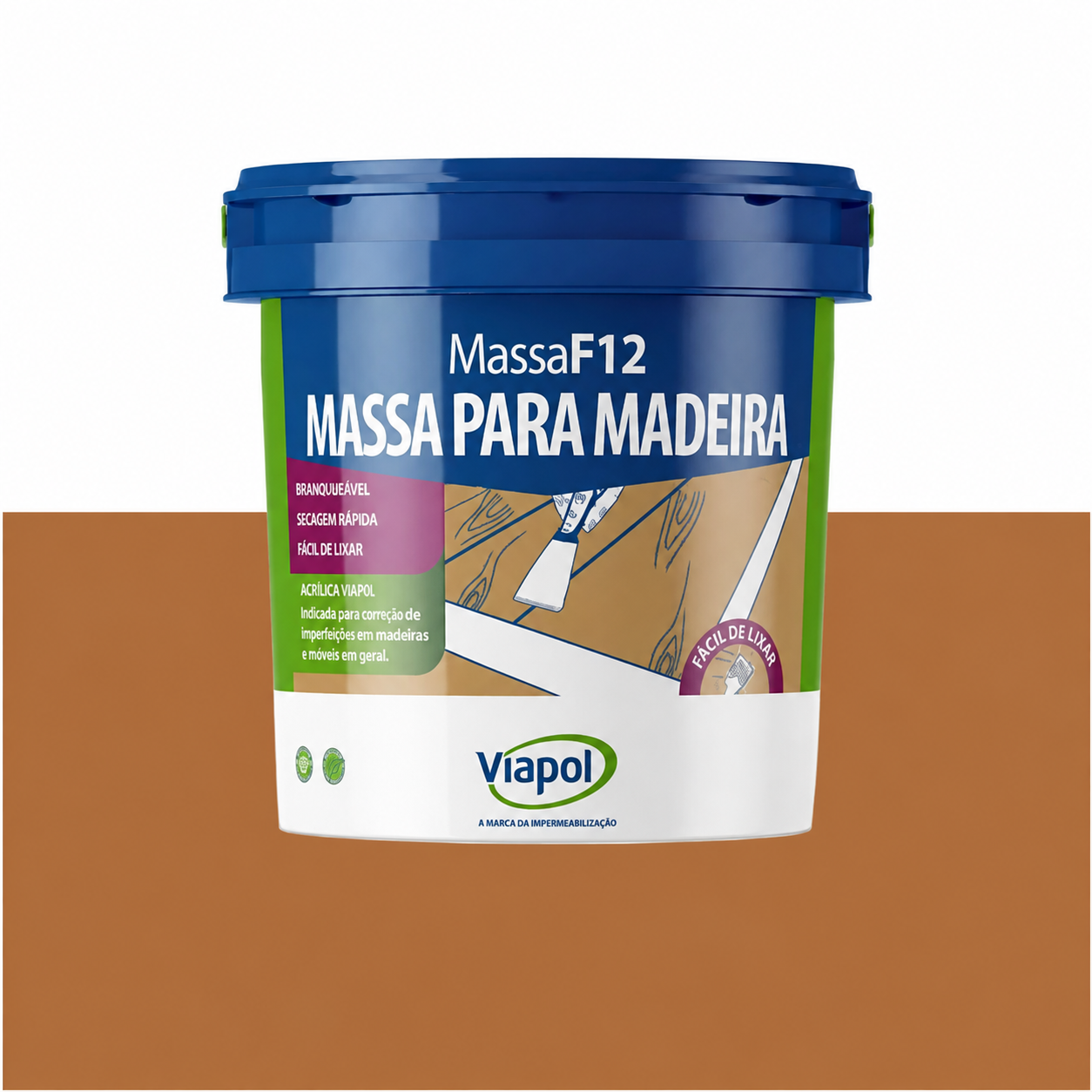 MASSA PARA MADEIRA CASTANHO 400G F12 VIAPOL