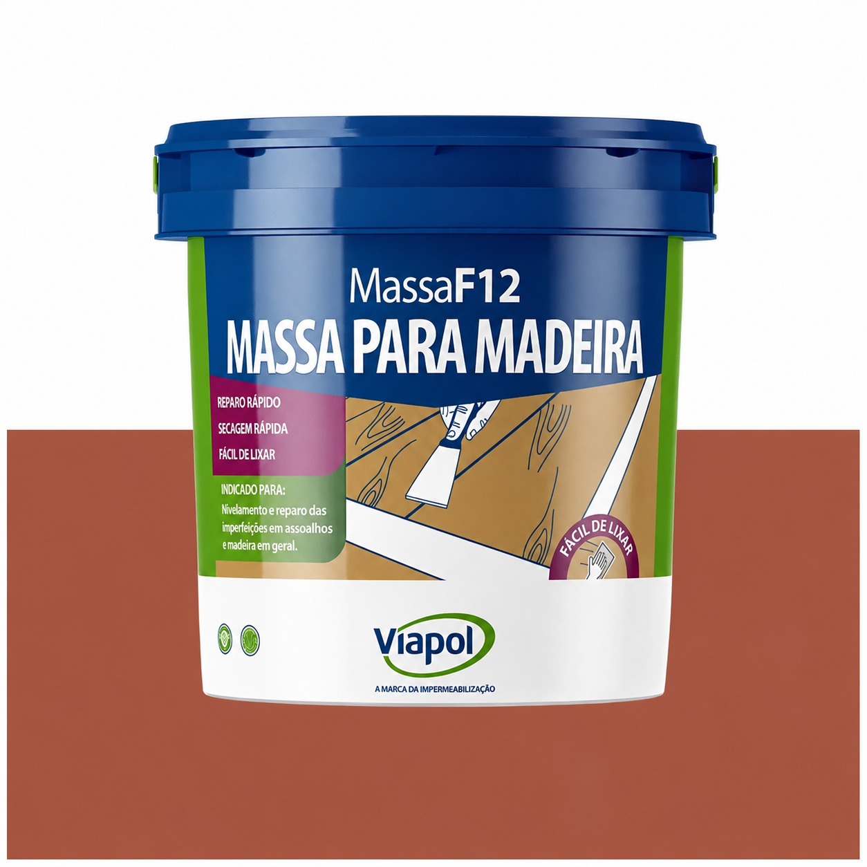 MASSA PARA MADEIRA MOGNO 400G F12 VIAPOL