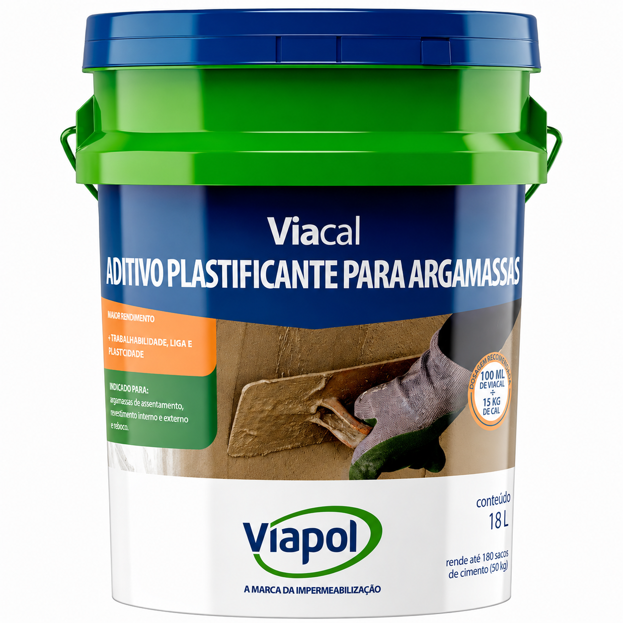 ADITIVO PLASTIFICANTE VIACAL 18L VIAPOL