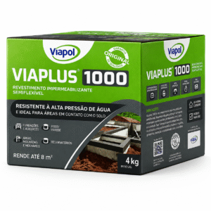 ARGAMASSA IMPERMEABILIZANTE VIAPLUS 1000 CAIXA 4KG VIAPOL