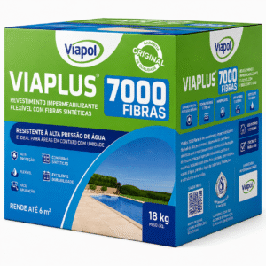ARGAMASSA POLIMERICA IMPERMEABILIZANTE VIAPLUS 7000 CAIXA 18KG VIAPOL